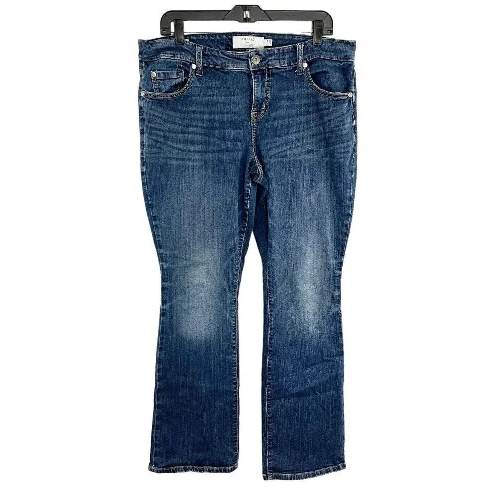 Torrid Medium Wash Slim Bootcut Jeans Women's Plus Size 14 Regular